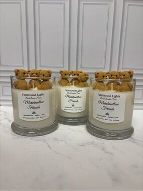 Marshmallow fireside candles
